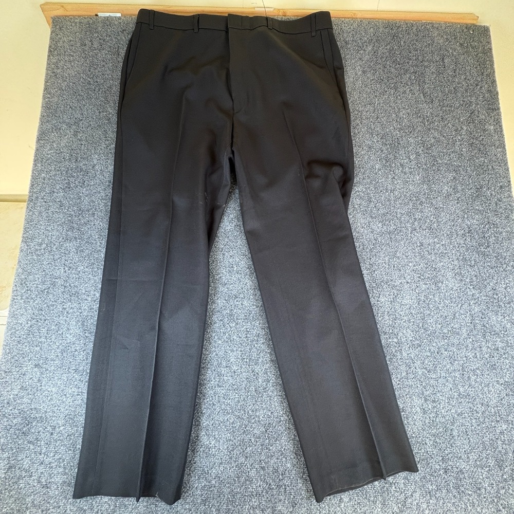 Vintage Levi's Action Slacks Dress Pants Mens 44x34 Black Business‎ Formal Retro